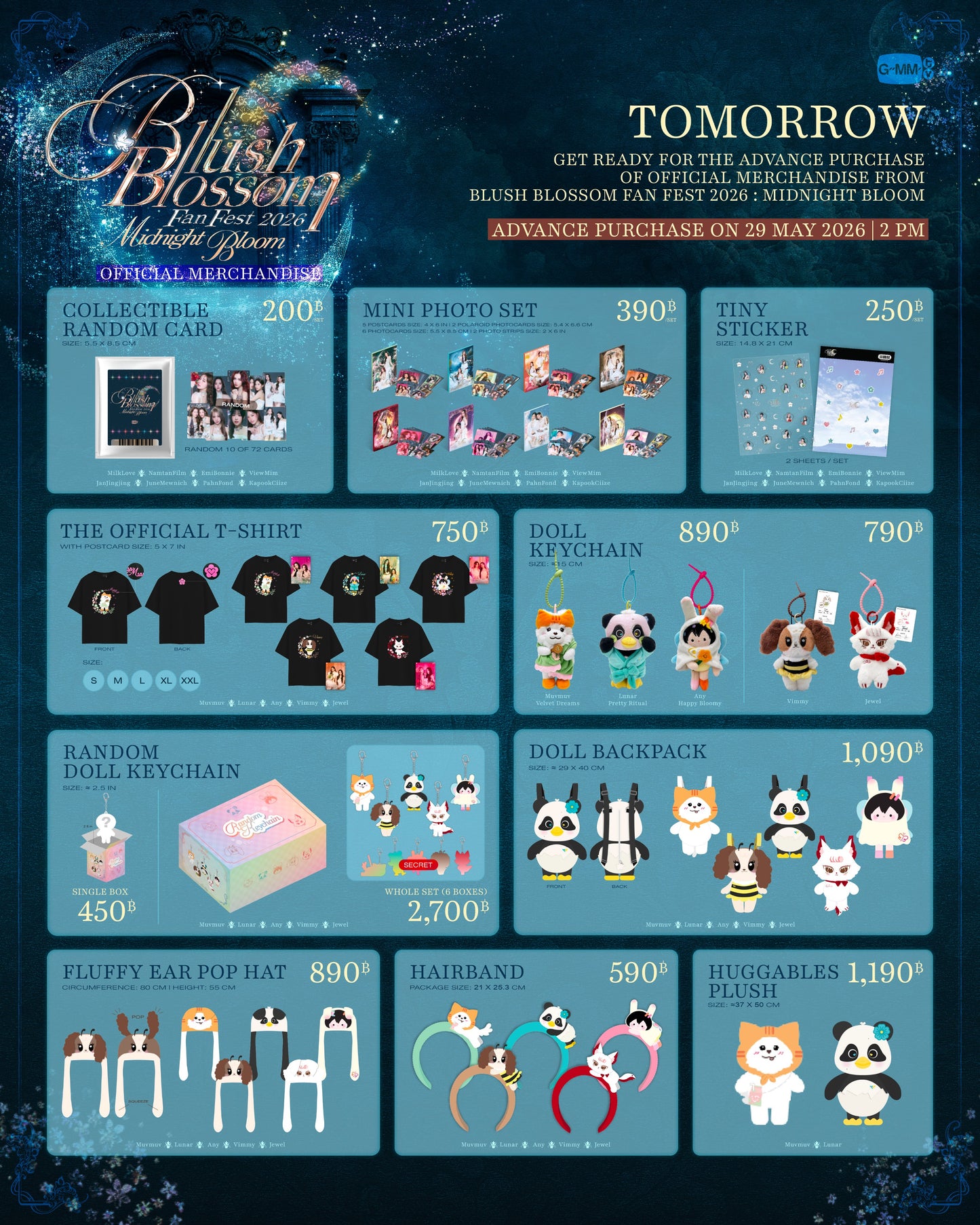 PREORDER BLUSH BLOSSOM FAN FEST 2026 : MIDNIGHT BLOOM OFFICIAL MERCH