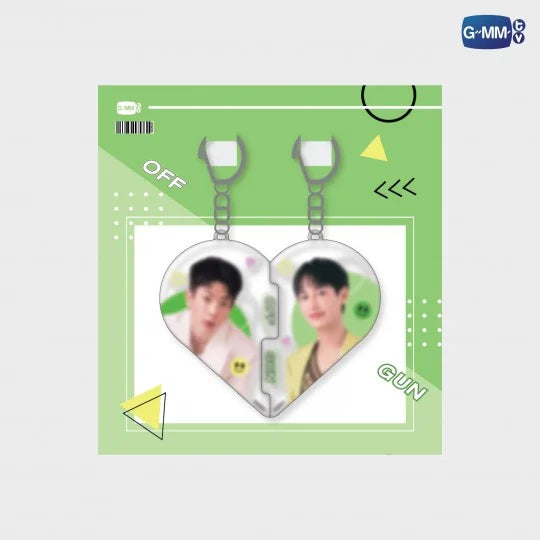 OFFGUN HEART PUZZLE ACRYLIC KEYCHAIN