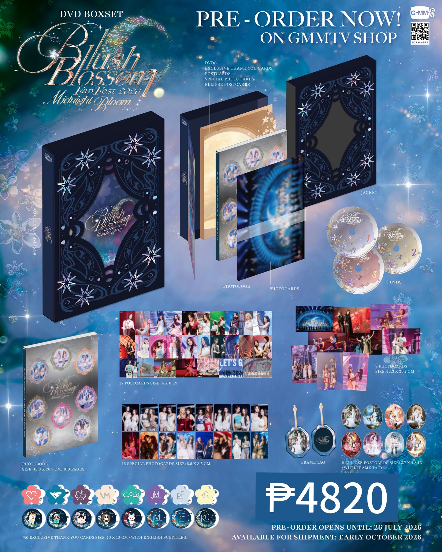PREORDER BLUSH BLOSSOM FAN FEST 2026 : MIDNIGHT BLOOM OFFICIAL MERCH